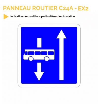 C24A - Panneau d'indication conditions particulières de circulation