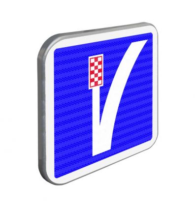 C26B - Panneau d'indication d'une voie de détresse à gauche