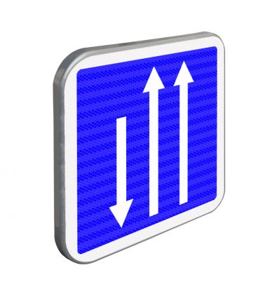 C29B - Panneau d'indication de créneau sur 3 voies