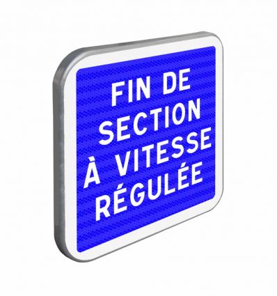 C51B - Panneau d'indication de fin de section à vitesse régulée