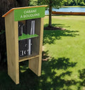 Cabane à livres en bois