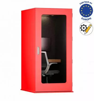 Cabine acoustique 1 personne avec station de travail