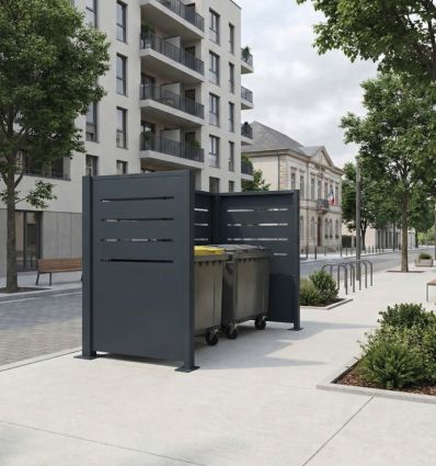 Cache conteneur acier