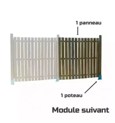 Cache conteneur bois modulable