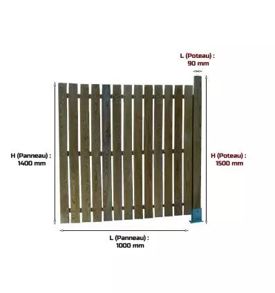 Cache conteneur bois modulable