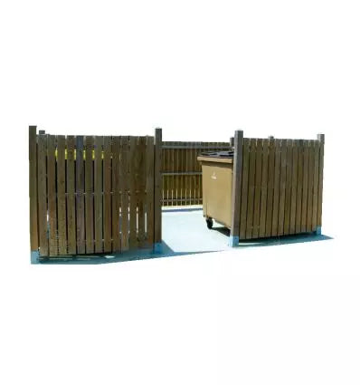 Cache conteneur bois modulable