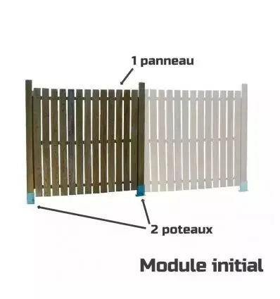 Cache conteneur bois modulable