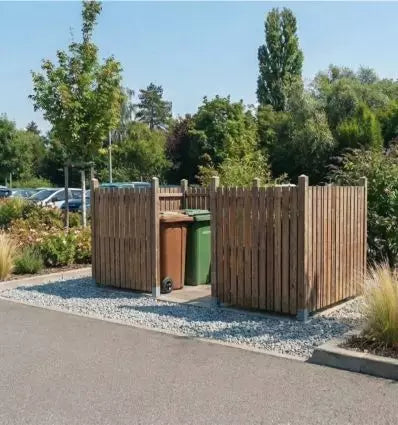 Cache conteneur bois modulable