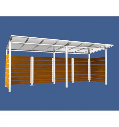Abri conteneurs modulable en stratifié
