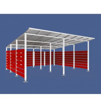 Abri conteneurs modulable en stratifié
