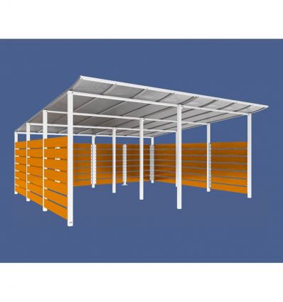 Abri conteneurs modulable en stratifié