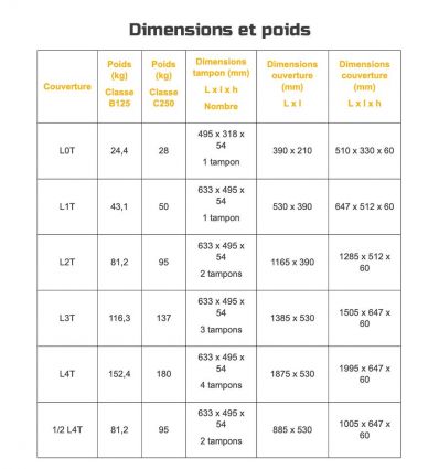 Cadre et Tampon Chambre Télécom Trottoir