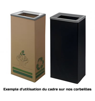 Cadre pour corbeille de tri sélectif