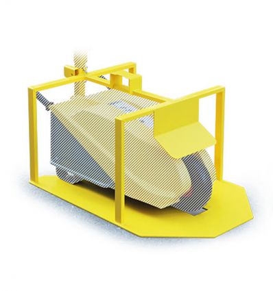 Cage de protection pour feu tricolore de chantier