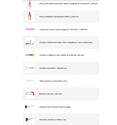 Caisse à outils électricien complète