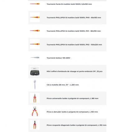 Caisse à outils électricien complète
