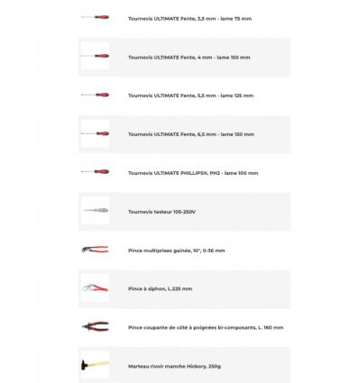 Caisse à outils plombier complète