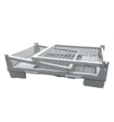 Caisse palette grillagée pliable