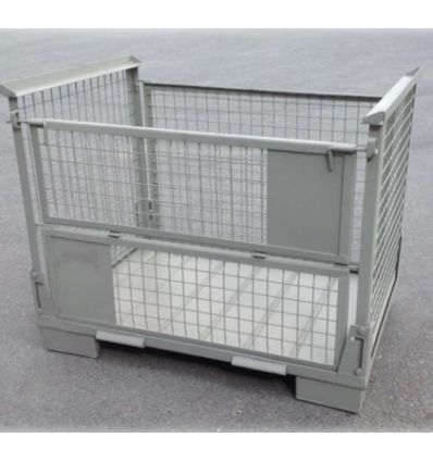Caisse palette grillagée pliable