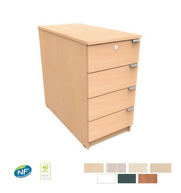 Caisson hauteur bureau bois