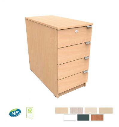 Caisson hauteur bureau bois