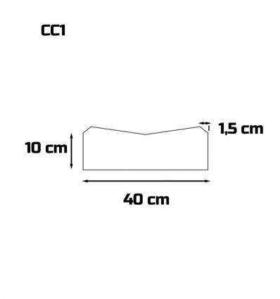 Caniveau CC1 en béton