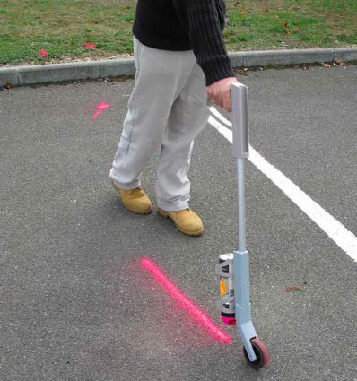 Canne de marquage au sol pour traceurs de chantier