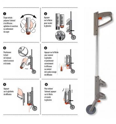 Canne de marquage au sol pour traceurs de chantier