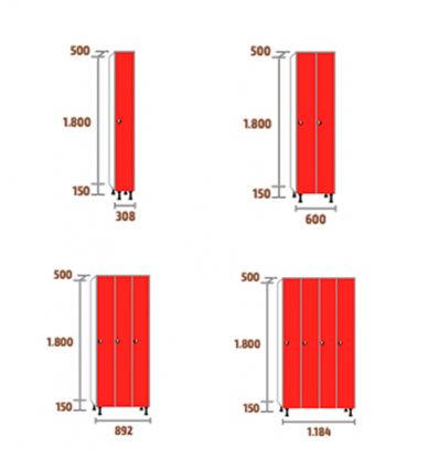 Casier Vestiaire Bois Stratifié