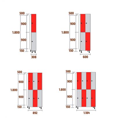 Casier Vestiaire Bois Stratifié