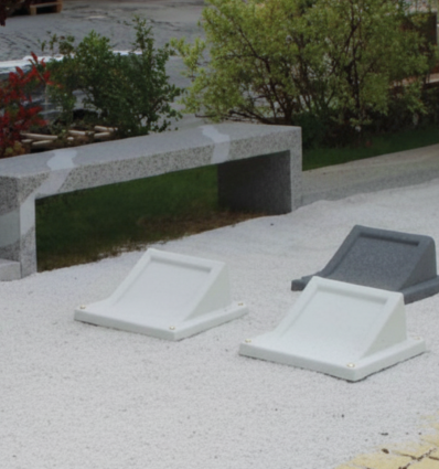 Cavurne béton incurvée