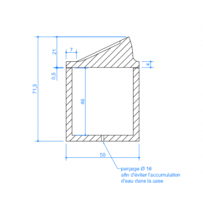 Cavurne béton incurvée