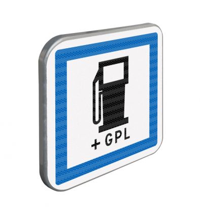 CE15c - Panneau routier poste de distribution de carburant GPL