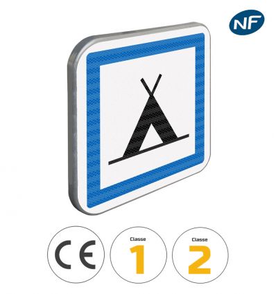 CE4a - Panneau terrain de camping pour tentes