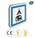 CE4c - Panneau terrain de camping pour tentes et caravanes
