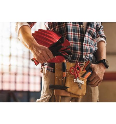 Ceinture porte outils cuir multi usage