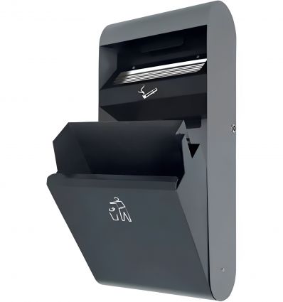 Cendrier poubelle mural