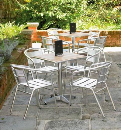 Chaise bistrot alu empilable