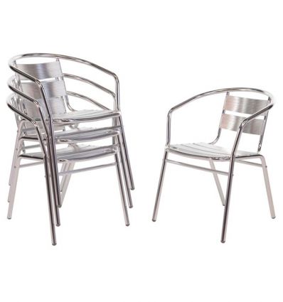 Chaise bistrot alu empilable