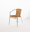 Chaise bistrot aluminium avec tressage
