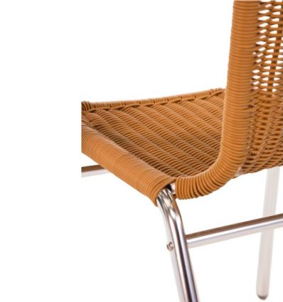 Chaise bistrot aluminium avec tressage