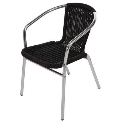 Chaise bistrot aluminium avec tressage