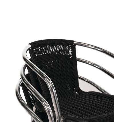 Chaise bistrot aluminium avec tressage