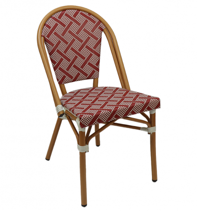 Chaise bistrot en aluminium et textilène