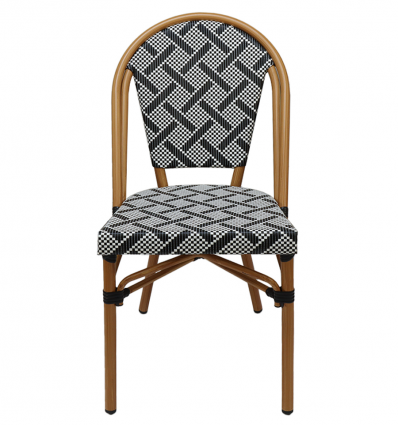 Chaise bistrot en aluminium et textilène