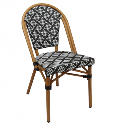 Chaise bistrot en aluminium et textilène