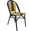 Chaise bistrot parisien rotin synthétique empilable usage extérieur
