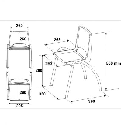 Chaise coque plastique maternelle