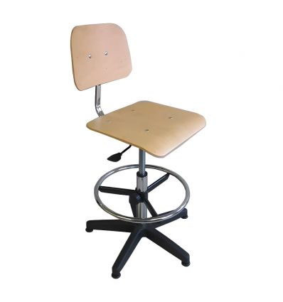 Chaise d'atelier bois