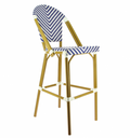 Chaise de bar empilable en textilène
